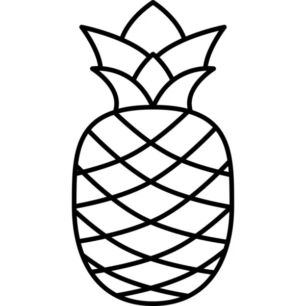 Εικονίδιο διάνυσμα φρούτων ανανά περίγραμμα — Διανυσματικό Αρχείο
