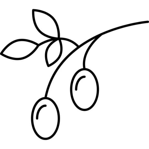 Aperçu vectoriel de l'icône de légume d'olive — Image vectorielle