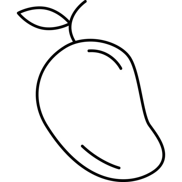 Mango gyümölcs ikon vektor vázlat — Stock Vector