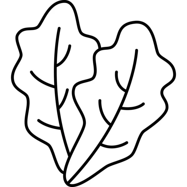 Aperçu vectoriel de l'icône de légumes de laitue — Image vectorielle