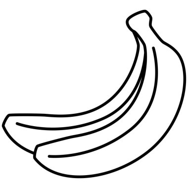 Muz Meyvesi Simgesi Vektör Özeti