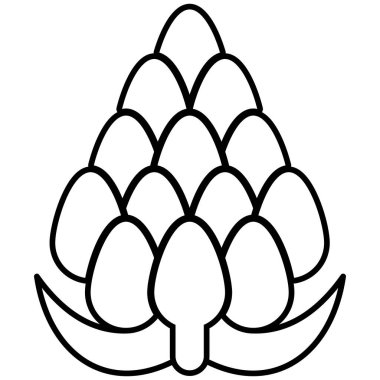 Sanatsal Sebze Simgesi Vektör Taslağı