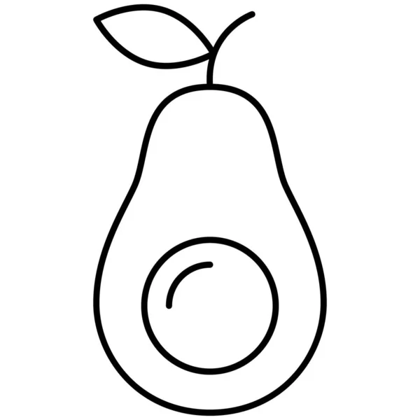 Авокадо Фрукти іконка Векторний контур — стоковий вектор