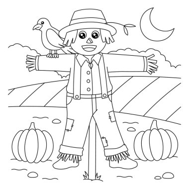 Çocuklar için Korkuluk Boyama Sayfası