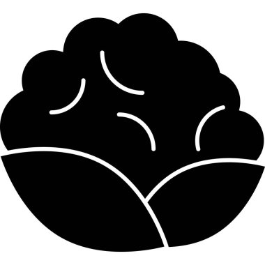 Karnabahar Kabartma Simgesi Sebze Vektörü