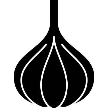 Sarımsak Kabartma Simgesi Sebze Vektörü