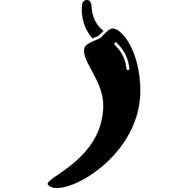 Chili Pepper Glyph Icon Διάνυσμα — Διανυσματικό Αρχείο