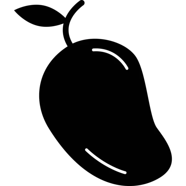 Mango Glyph Icon Fruchtvektor — Stockvektor