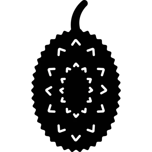Lychee Glyph Icona Vettore di frutta — Vettoriale Stock
