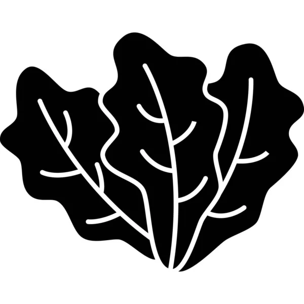 Romaine Lettuce Glyph Icon向量 — 图库矢量图片
