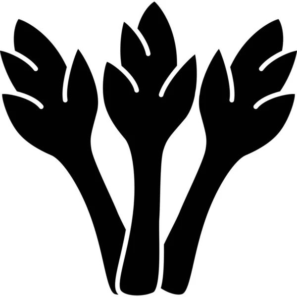 Σπαράγγια Glyph Icon φυτικό διάνυσμα — Διανυσματικό Αρχείο