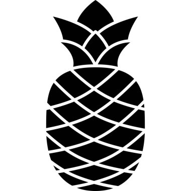 Ananas Kabartma Simgesi Meyve Vektörü