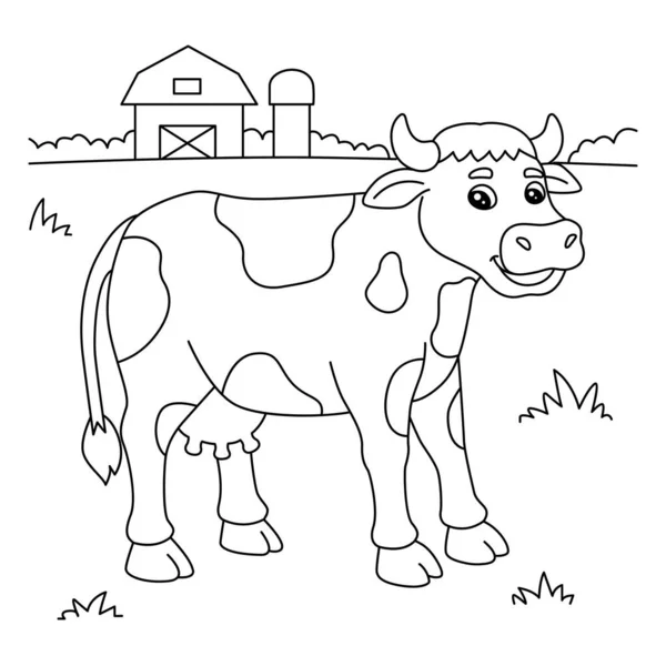  Página para colorear de vaca imágenes de stock de arte vectorial
