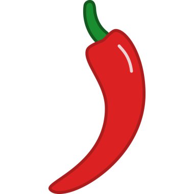 Chili Pepper Taslak Simge Sebze Vektörü