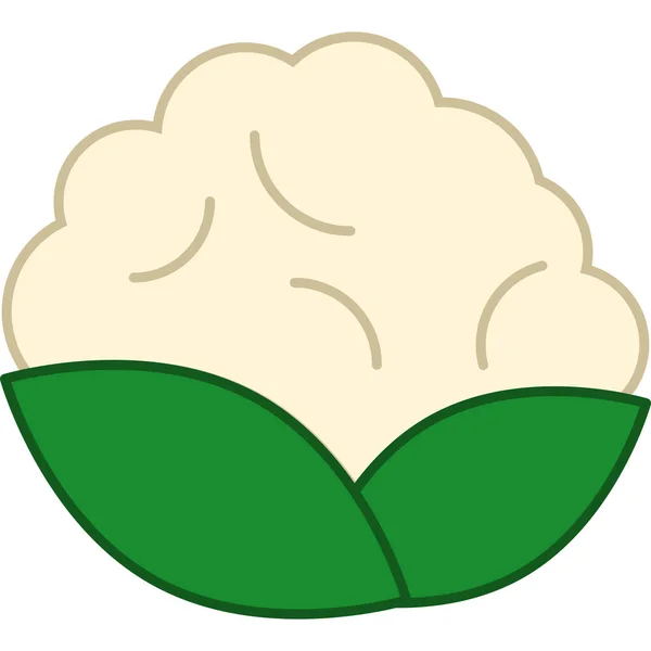 공기가 잘 통하는 선 Icon Vegetable Vector — 스톡 벡터