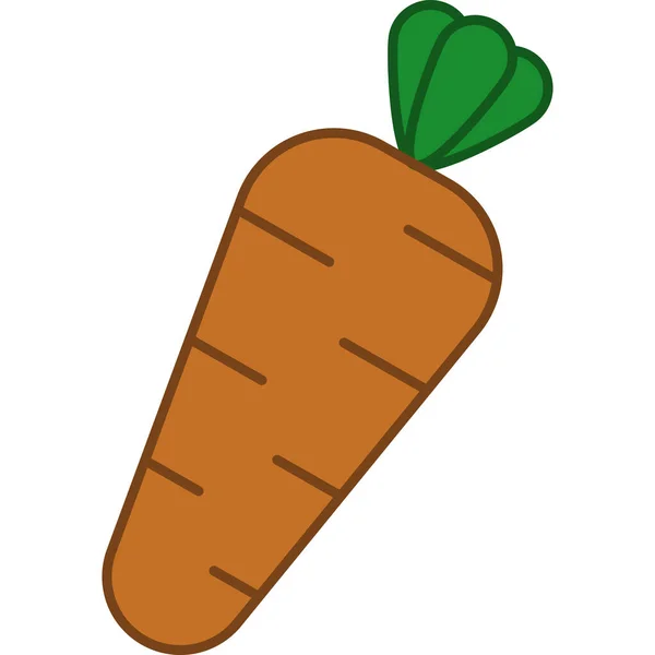 Морква Заповнений контур іконка Овочевий вектор — стоковий вектор