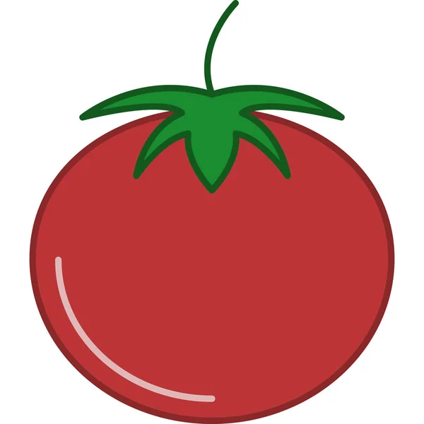 Tomatengefüllte Umrisse Icon Fruit Vector — Stockvektor