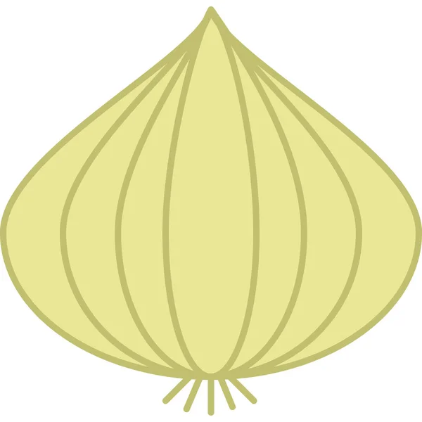 Cipolla riempito contorno icona Vettore vegetale — Vettoriale Stock