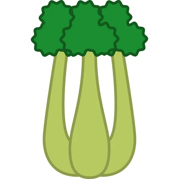 Sedano riempito Icona contorno Vettore vegetale — Vettoriale Stock