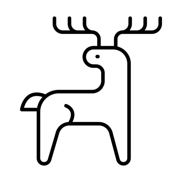 Moose Outline Icona animale vettore — Vettoriale Stock