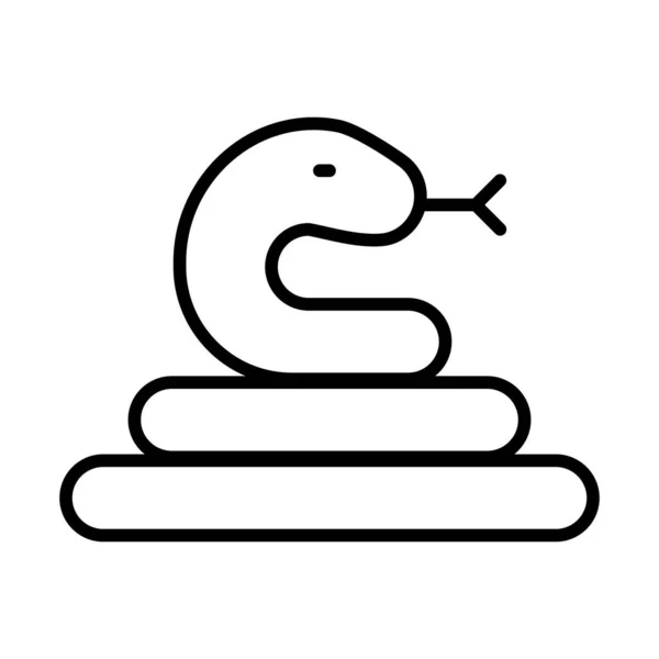 Esquema de serpiente Icono Animal Vector — Vector de stock