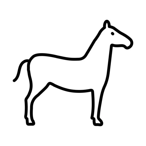 Pferd umreißt Ikone Animal Vector — Stockvektor