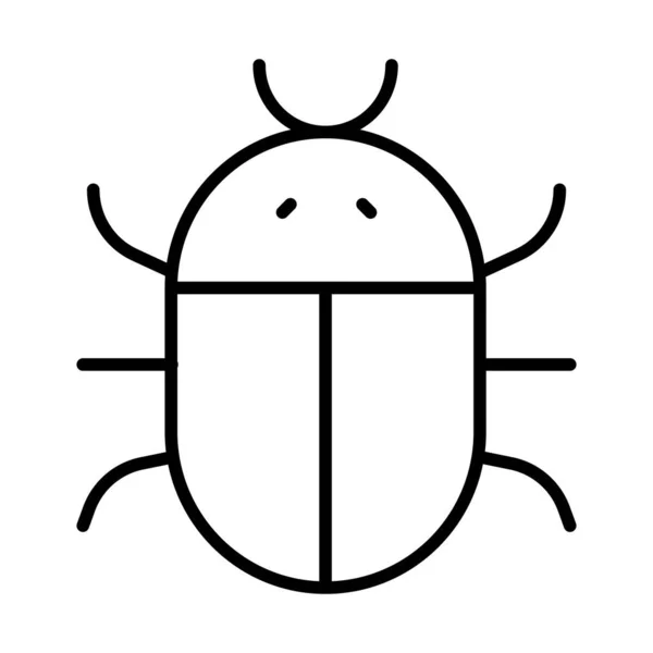 Ladybug Outline Icon Animal Vector — Stock Vector