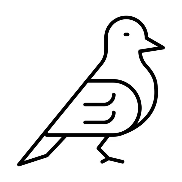 Pigeon Outline Icona animale vettoriale — Vettoriale Stock