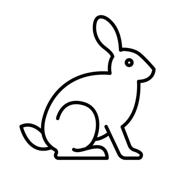 Rabbit Outline Icon Animal Vector — Stock Vector