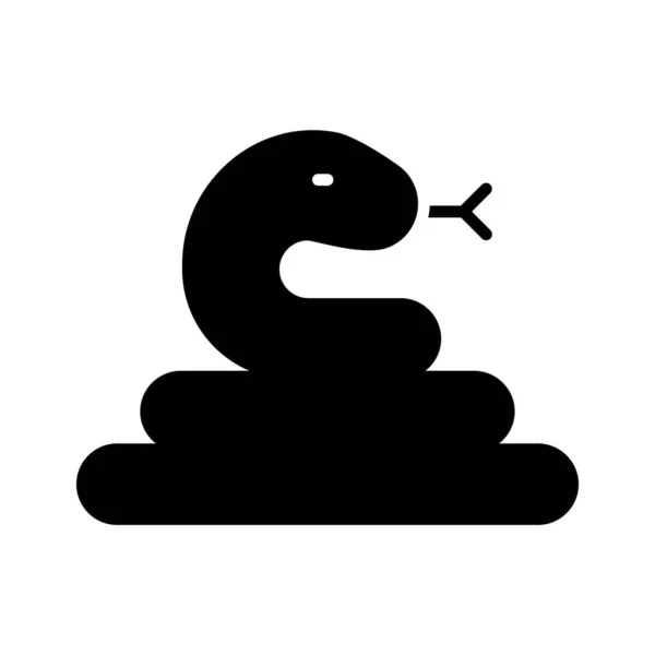 Glifo de serpiente Icono Animal Vector — Archivo Imágenes Vectoriales