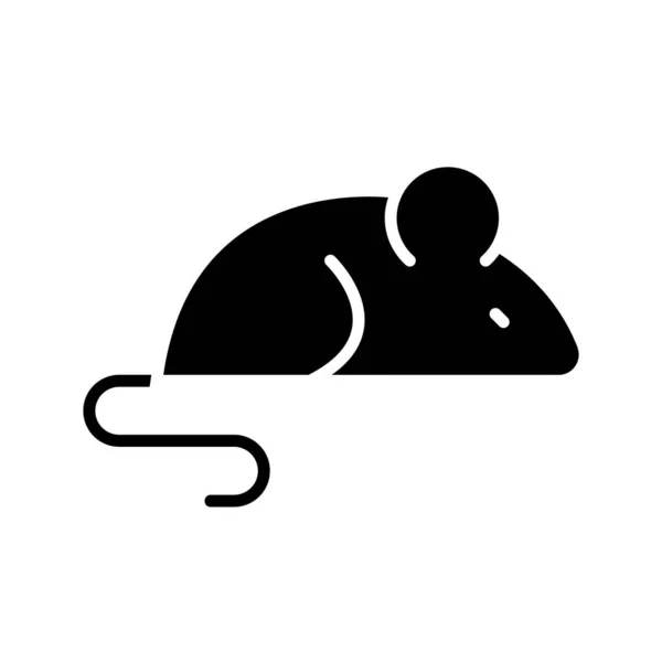 Rat Glyph Icon Animal Vector — 스톡 벡터