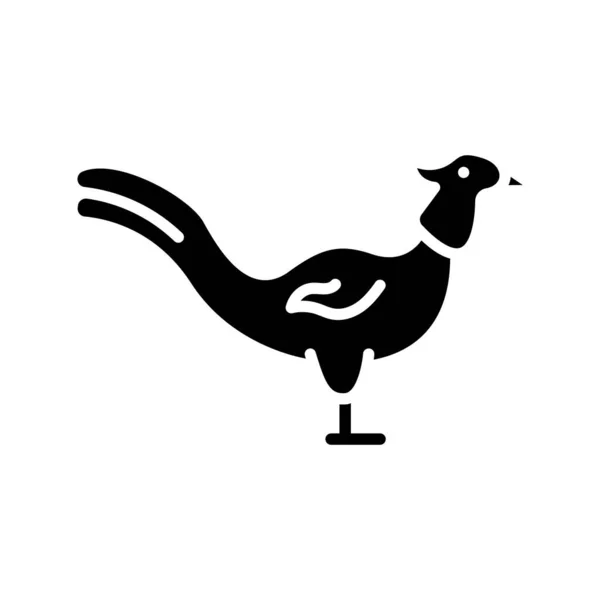 Vettore animale dell'icona del glifo contadino comune — Vettoriale Stock