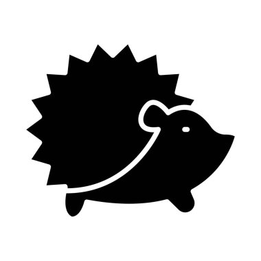 Kirpi Kabartma Simgesi Hayvan Vektörü 