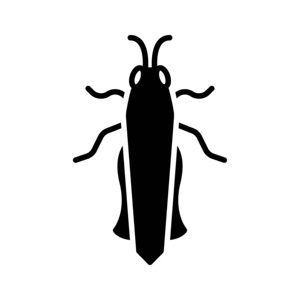 메뚜기 떼 Glyph Icon Animal Vector — 스톡 벡터