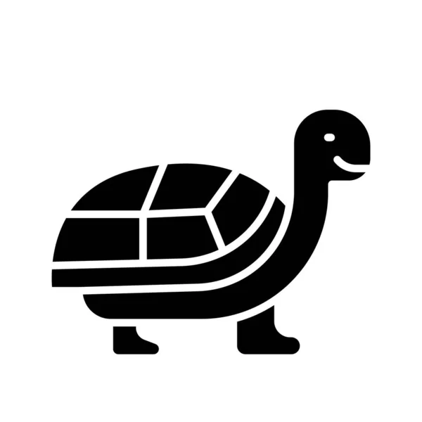 Icône de glyphe de tortue vecteur animal — Image vectorielle
