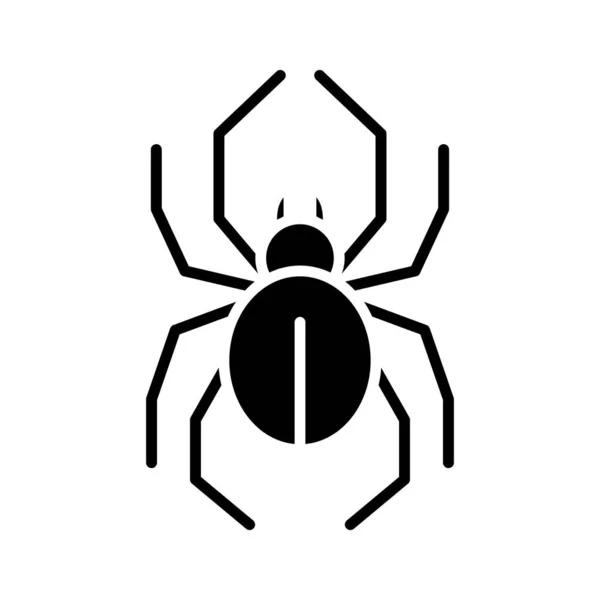 Spider Glyph Icon Animal Vector — Stock Vector