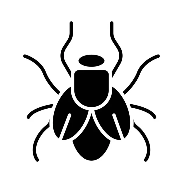 Vecteur animal d'icône de glyphe de mouche — Image vectorielle