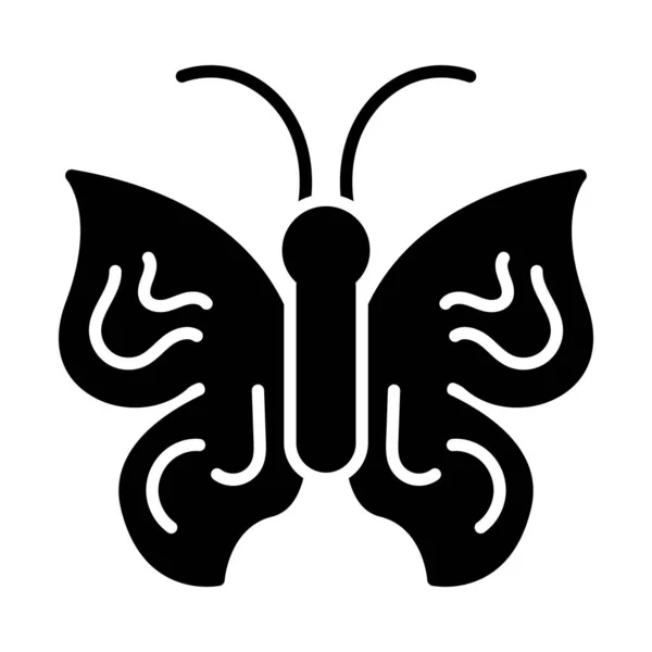 Butterfly Glyph Icon Animal Vector — Stockvektor
