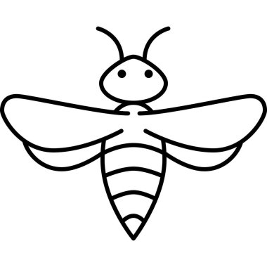 Arı Böceği Ana Hattı Simge Vektörü