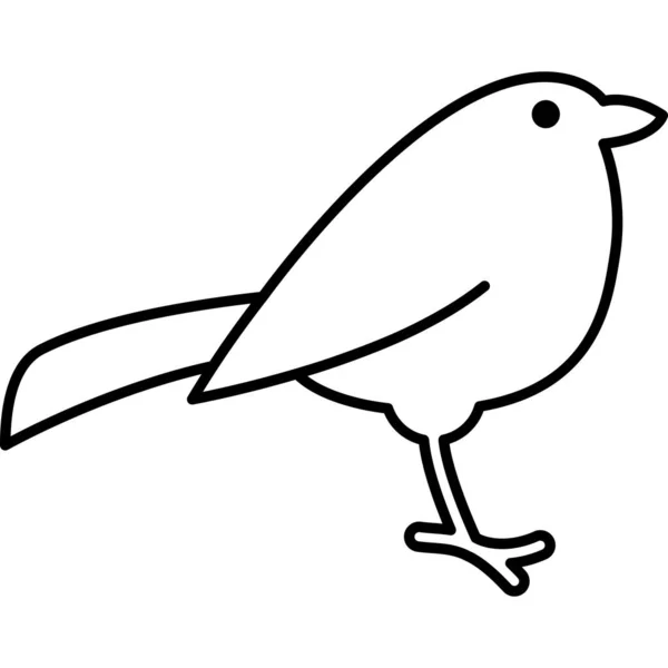 Bird Animal Outline Icon Vector — Stock vektor