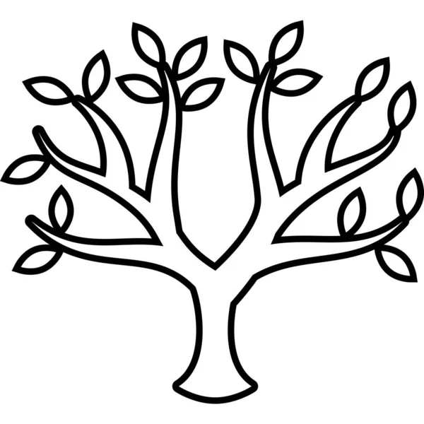 Umrisse von Baumpflanzen Icon Vector — Stockvektor