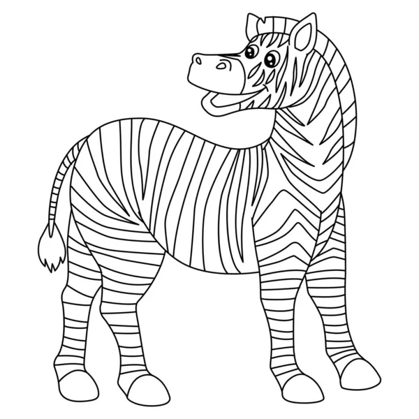 Σελίδα χρωματισμού Zebra απομονωμένη για παιδιά — Διανυσματικό Αρχείο