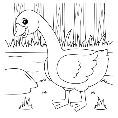 Çocuklar için Kaz Rengi Sayfası