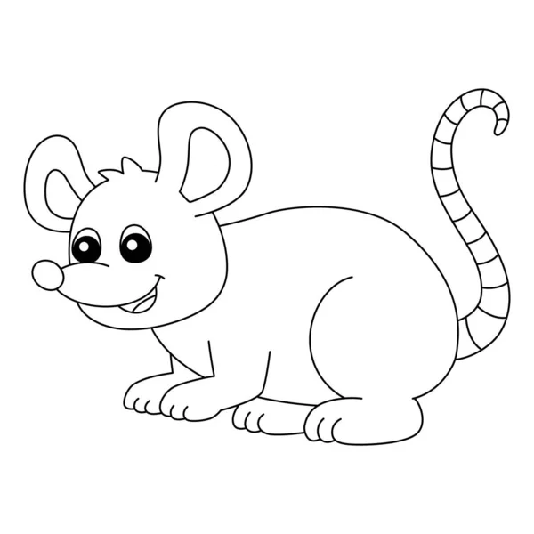 Página para colorear del ratón aislado para niños — Vector de stock