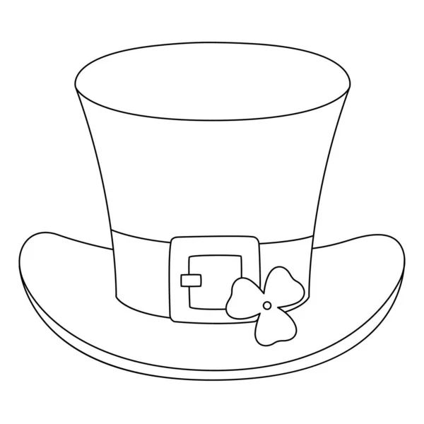 Happy St. Patricks Day Leprechaun Hat Coloring — Stock Vector