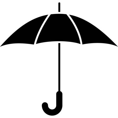Umbrella Spring Glyph Icon Vector