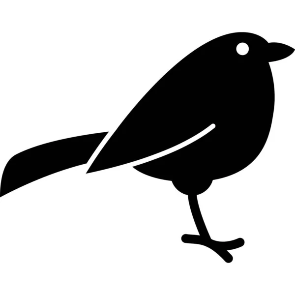 Bird Animal Glyph Icon Vector — стоковий вектор
