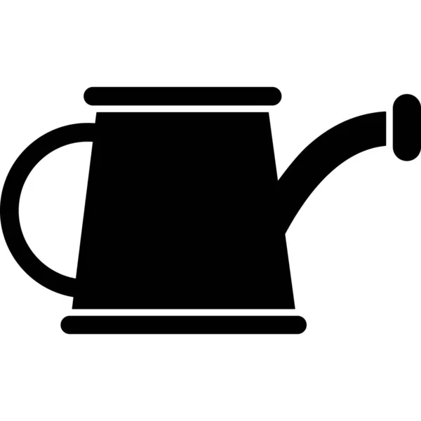 Watering Can Glyph Icon Vector — стоковый вектор
