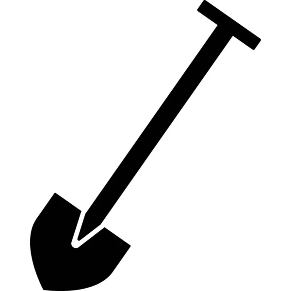 Shovel Tool Glyph Icon Vector — Stock Vector