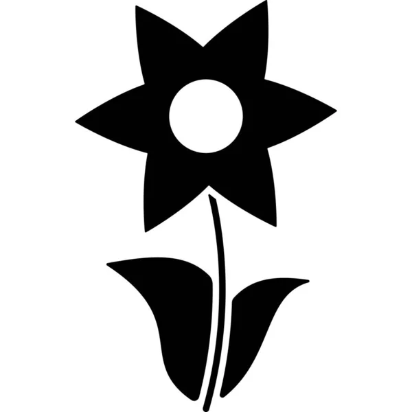 Daffodil Flower Glyph Icon Vector — 图库矢量图片